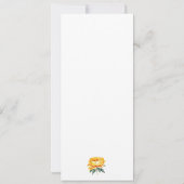 Yellow rose classy elegant wedding invitation einladung (Rückseite)