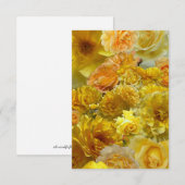 Yellow Rose Collage Flat Note Card Mitteilungskarte (Vorne/Hinten)