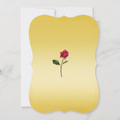 Yellow Rose & Elegante Gold Geburtstagsparty Einladung (Rückseite)