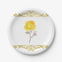 Yellow Rose & Elegante Gold Geburtstagsparty