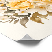 Yellow Rose Floral Cottage Farmhouse Home Decor Poster (Ecke)