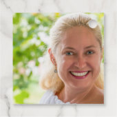 Yellow Rose Floral Geburtstag Danke Foto Geschenkanhänger (Rückseite)