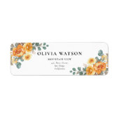 Yellow Rose Floral Geometric Wedge Address (Vorne)