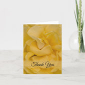 Yellow Rose Floral Vielen Dank Dankeskarte (Vorderseite)