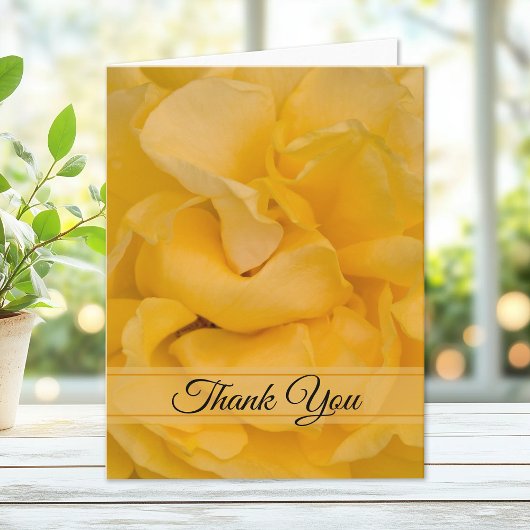 Yellow Rose Floral Vielen Dank Dankeskarte