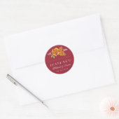 Yellow Rose Floral Wedding Danke Sticker (Umschlag)
