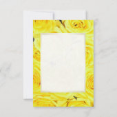 Yellow Rose Floral Wedding Vielen Dank Dankeskarte (Rückseite)