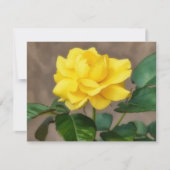 Yellow Rose Flower Art Note Card Set Mitteilungskarte (Vorderseite)