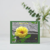 YELLOW ROSE FRIENDSHIP POSTCARD POSTKARTE (Stehend Vorderseite)