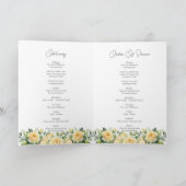 Yellow Rose Funeral Order of Service Foto Karte (Innenseite)