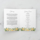 Yellow Rose Funeral Order of Service Foto Karte (Innenseite)