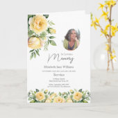 Yellow Rose Funeral Order of Service Foto Karte (Gelbe Blume)