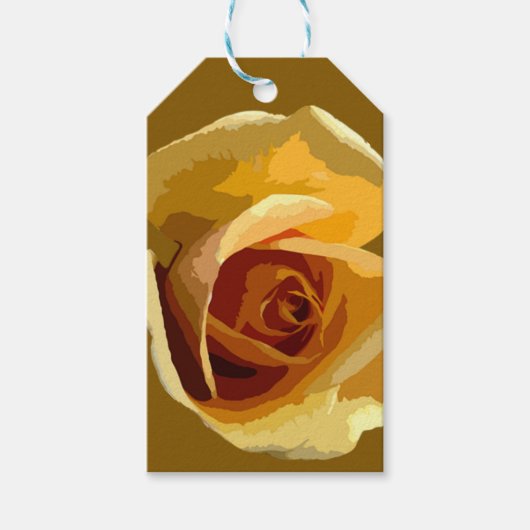 Yellow Rose Gift Tag Geschenkanhänger (Vorderseite)