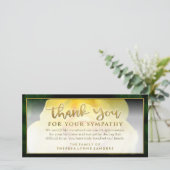 Yellow Rose Golden Vielen Dank Sympathy Card Dankeskarte (Stehend Vorderseite)