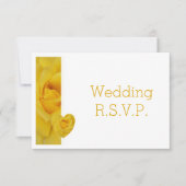 Yellow Rose Heart Design Wedding RSVP (Vorderseite)