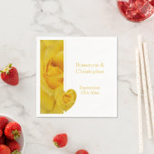 Yellow Rose Heart Design Wedding Serviette (Beispiel)
