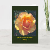 Yellow Rose heartfelt sympathy card Karte (Vorderseite)