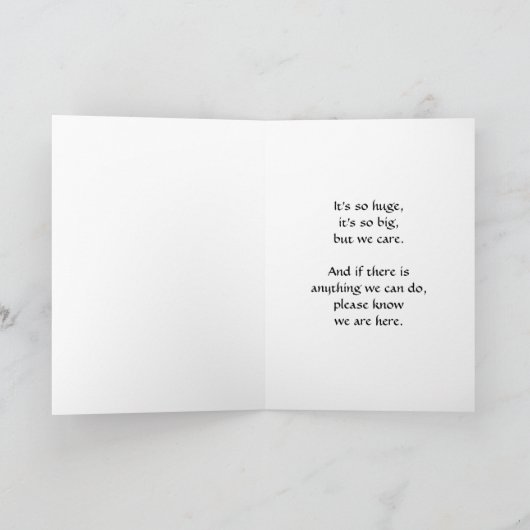 Yellow Rose heartfelt sympathy card Karte (Innenseite)