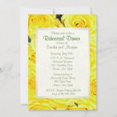 Yellow Rose Hochzeit Probe Dinner Einladung (Vorderseite)