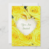 Yellow Rose Hochzeit Probe Dinner Einladung (Rückseite)