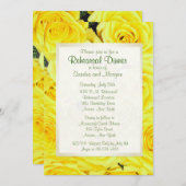 Yellow Rose Hochzeit Probe Dinner Einladung (Vorne/Hinten)