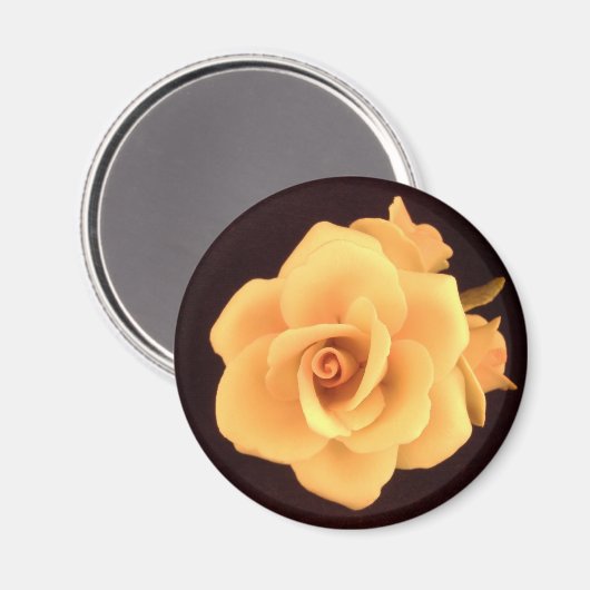 Yellow Rose Magnet (Vorderseite/Rückseite)
