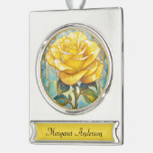Yellow Rose Memorial Banner-Ornament Silber (Links)