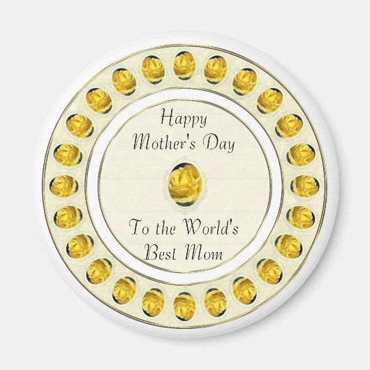 Yellow Rose Mother's Day Magnet (Vorne)
