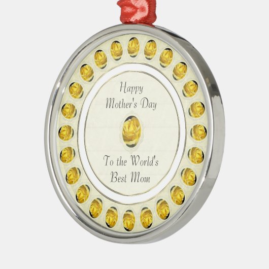 Yellow Rose Mother's Day Ornament (Links)