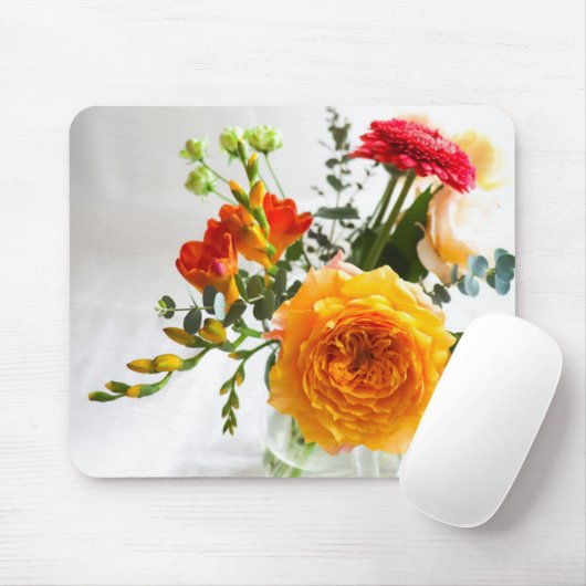 Yellow Rose Mouse Pad Mousepad (Mit Mouse)