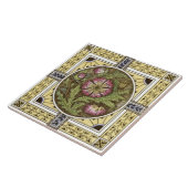 Yellow Rose Multi Transferware Tile Repro 1880 Fliese (Seite)