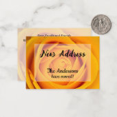 Yellow Rose New Address Ankündigung (Vorderseite/Rückseite Beispiel)