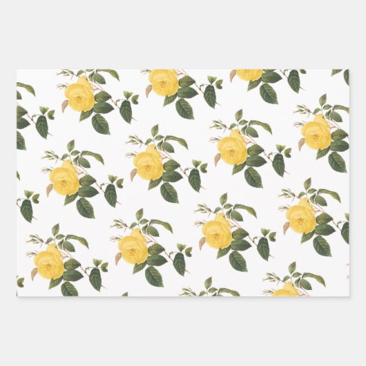 Yellow Rose Pattern Geschenkpapier Set (Vorderseite 3)