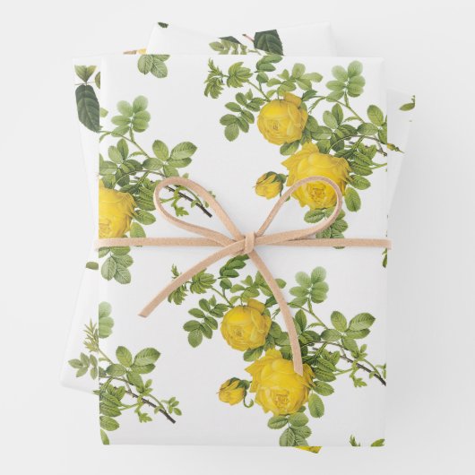 Yellow Rose Pattern Geschenkpapier Set (Beispiel)