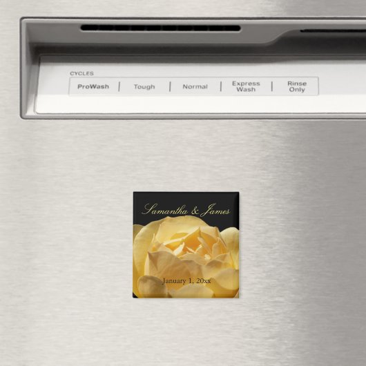 Yellow Rose Personal Wedding Magnet (In Situ (Geschirrspüler))