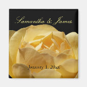 Yellow Rose Personal Wedding Magnet (Vorne)