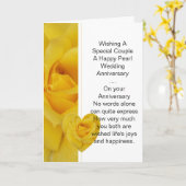 Yellow Rose Personalisiert 30. Hochzeitstag Karte (Gelbe Blume)