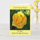Yellow Rose Personalisiert 50. Hochzeitstag Karte (Gelbe Blume)