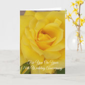 Yellow Rose Personalisiert 70. Hochzeitstag Karte (Gelbe Blume)