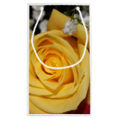 Yellow Rose Petals Geschenktasche Kleine Geschenktüte (Rückseite)