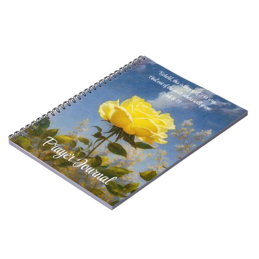 Yellow Rose Prayer Bible Verse Journal Notizblock (Linke Seite)