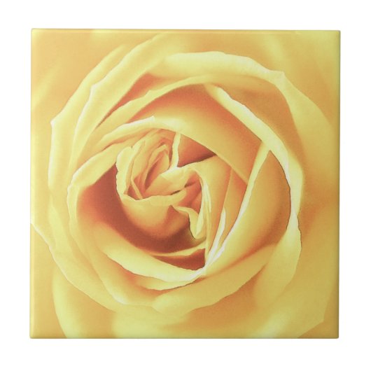 Yellow Rose Print Fliese (Vorderseite)