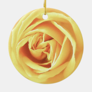 Yellow Rose Print Keramikornament