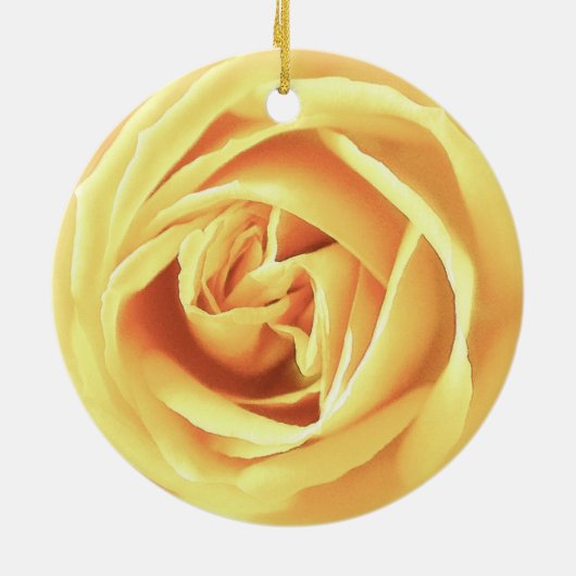 Yellow Rose Print Keramikornament (Hinten)