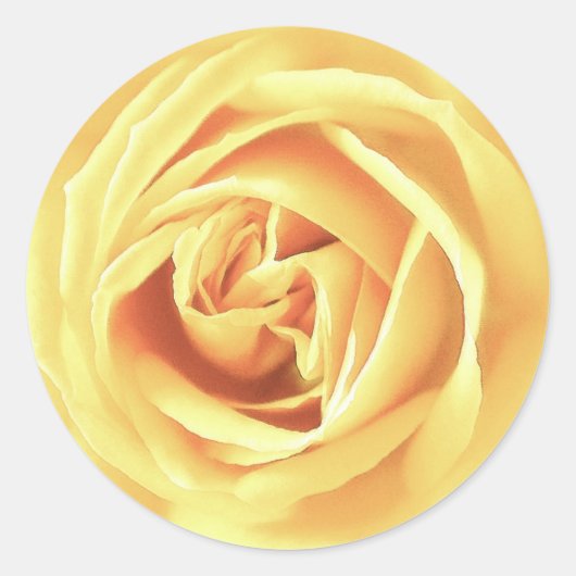 Yellow Rose Print Runder Aufkleber (Vorderseite)