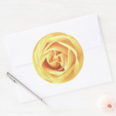Yellow Rose Print Runder Aufkleber (Umschlag)