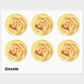 Yellow Rose Print Runder Aufkleber (Blatt)