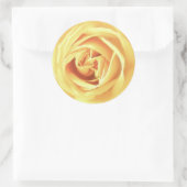 Yellow Rose Print Runder Aufkleber (Tasche)