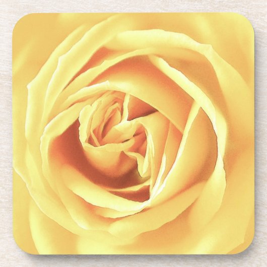 Yellow Rose Print Untersetzer (Vorderseite)