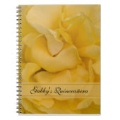 Yellow Rose Quinceañera Gästebuch Notizblock (Vorderseite)